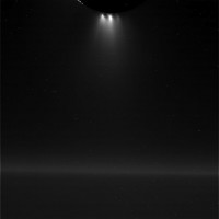 This unprocessed view of Saturn's moon Enceladus was acquired by NASA's Cassini spacecraft during a close flyby of the icy moon on Oct. 28, 2015. (NASA/JPL-Caltech/Space Science Institute)