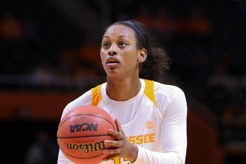 Tennessee Lady Volunteers forward Bashaara Graves (12) shoots a free throw during the first quarter against the Penn State Lady Lions at Thompson-Boling Arena. (Randy Sartin-USA TODAY Sports)