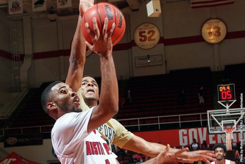 Austin Peay Men's Basketball beat Wofford 84-77 at the Dunn Center Tuesday night. (APSU Sports Information)