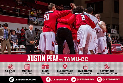 Austin Peay Men's Basketball plays Texas A&M-Corpus Christi at the Dunn Center Monday night. (APSU Sports Information)