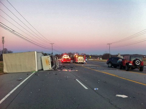 Vehicle accident on Tiny Town Road.