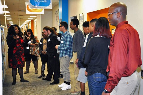 LEAP Career Readiness Program participants get a tour of Convergys.