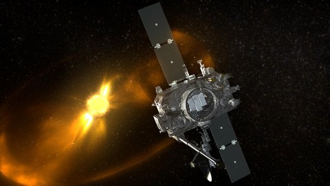 NASA lost communications with it's STEREO-B Spacecraft on October 1st, 2014 as it began to orbit the other side of the sun. It has now emerged from behind the sun and NASA mission operations hopes that communications cab be reestablish with the spacecraft. (NASA)