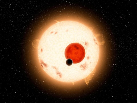 Years before science discovered planets orbiting two stars, Star Wars showed Luke Skywalker facing a twin sunset on his home world Tatooine. Now NASA telescopes have found multiple planets orbiting binary star systems, including Kepler-16b. (NASA/JPL-Caltech)