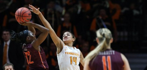 No. 8/8 Tennessee Lady Vols had its 44-game home unbeaten streak against unranked non-conference opponents snapped Sunday with loss to Virginia Tech. (UT Athletics Department)