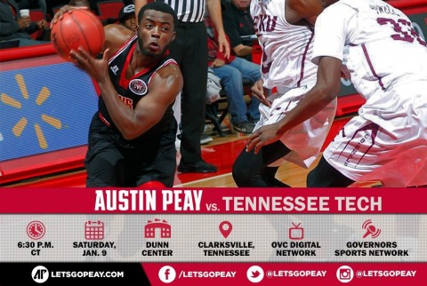 Austin Peay Men's Basketball plays Tennessee Tech at the Dunn Center Saturday. (APSU Sports Information)