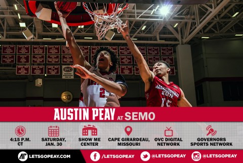 Austin Peay Men's Basketball hits the road Saturday to face SEMO. (APSU Sports Information)