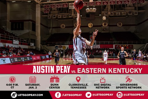 Austin Peay Women's Basketball hosts Eastern Kentucky Colonels at the Dunn Center to begin OVC Season. (APSU Sports Information)