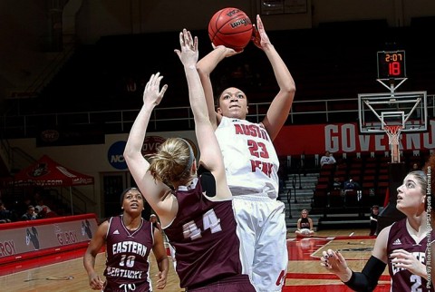 Austin Peay Women's Basketball easily handle Eastern Kentucky Saturday night at the Dunn Center. (APSU Sports Information)