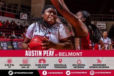 Austin Peay Women's Basketball plays Belmont Saturday at the Curb Event Center Saturday. (APSU Sports Information)