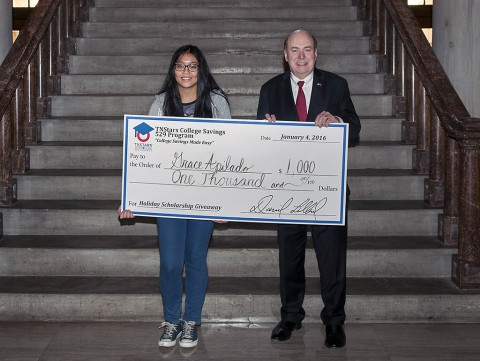 Grace Apilado of Clarksville awarded $1,000 TNStars scholarship. She Wants to be either a Doctor or Fine Arts major. (Dawn Majors,State of Tennessee)