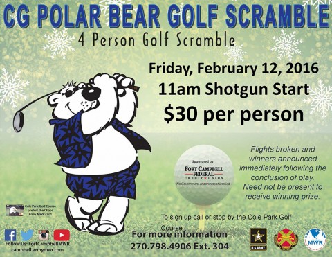 Commanding General “Polar Bear” Golf Scramble set for February 12th