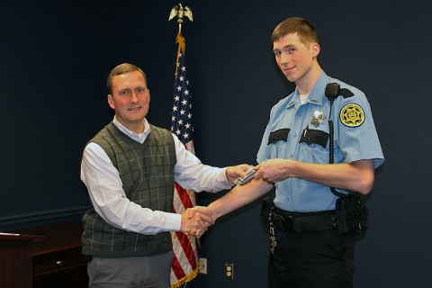 Montgomery County Sheriff John Fuson and officer William Everett.