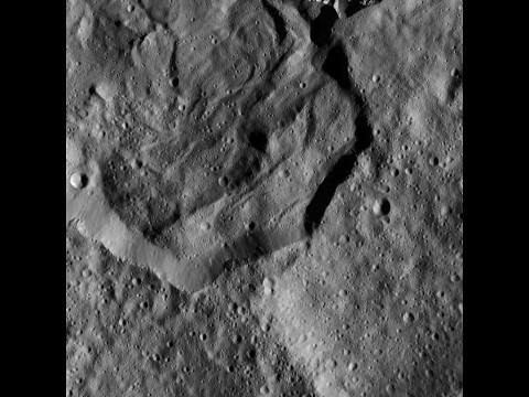 This image from NASA's Dawn spacecraft shows part of Messor Crater (25 miles or 40 kilometers, wide), located at northern mid-latitudes on Ceres. (NASA/JPL-Caltech/UCLA/MPS/DLR/IDA)