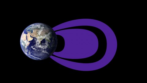 (Illustration) The radiation belts look much different at the lowest electron energy levels measured, about 0.1 MeV. Here, the inner belt is much larger than in the traditional picture, expanding into the region that has long been considered part of the empty slot region. The outer belt is diminished and doesn’t expand as far in these lower electron energies. (NASA Goddard/Duberstein)