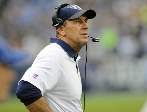 Tennessee Titans head Mike Mularkeyis searching for his type of players. (Christopher Hanewinckel-USA TODAY Sports)