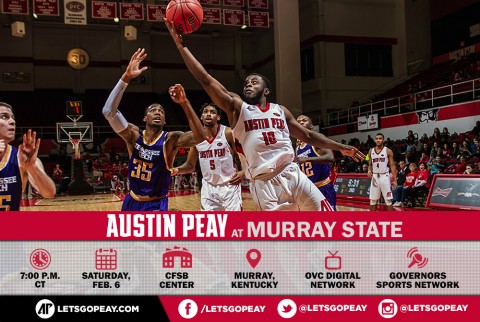 Austin Peay Men's Basketball renews rivalry with Murray State Racers this Saturday night. (APSU Sports Information)