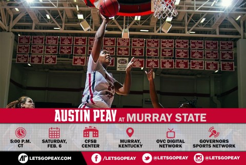 Austin Peay Women's Basketball travels to Murray State Racers, Saturday. (APSU Sports Information)