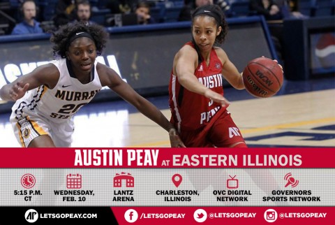 Austin Peay Women's Basketball play final road game at Eastern Illinois, Wednesday. (APSU Sports Information)