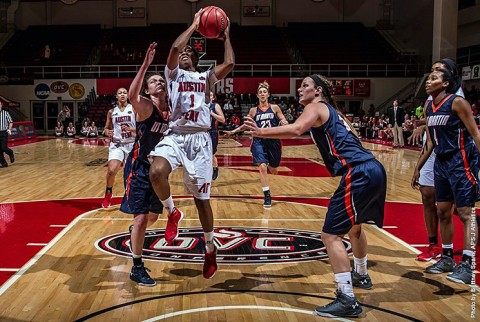 Austin Peay Women's Basketball beats UT Martin at the Dunn Center Saturday, 80-70. (APSU Sports Information)