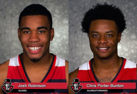 Austin Peay Basketball's Josh Robinson and Chris Porter-Bunton get OVC weekly awards. (APSU Sports Information)