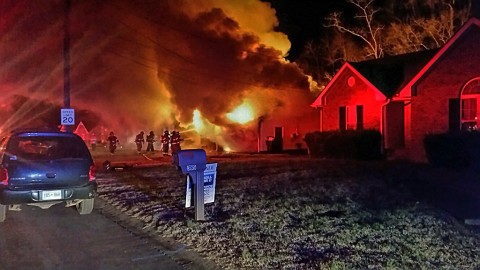 House Fire on Brook Mead Drive. (Officer Ronald Myers) House Fire on Brook Mead Drive. (Officer Ronald Myers)