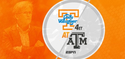 The #23/25 Tennessee Lady Vols (14-8, 5-4 SEC) will look for a road victory as they take on #12/11 Texas A&M (15-7, 5-4 SEC) on Sunday. (UT Athletics Department)