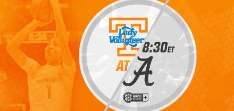 The Tennessee Lady Vols will play their final road game of the year against the Alabama Crimson Tide on Thursday at 8:30pm ET/7:30pm CT on SEC Network + (Online). (UT Athletics Department)