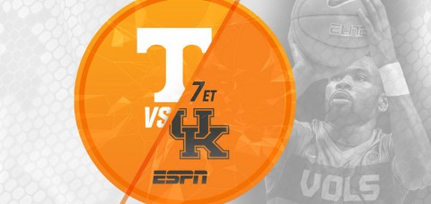 Tennessee Volunteers take on Kentucky Tuesday at Thompson-Boling Arena. Tipoff set for 7:00pm ET/6:00pm CT on ESPN as part of Super Tuesday. (UT Athletics Department)