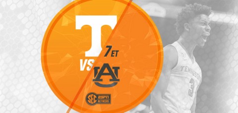 Tennessee Vols hosts the Auburn Tigers on Tuesday at 7:00pm ET/6:00pm CT at Thompson-Boling Arena. (UT Athletics Department)