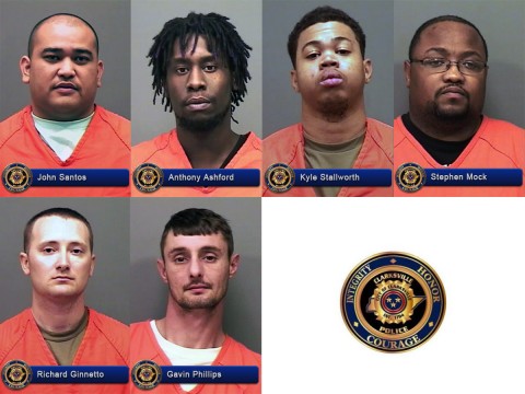 Clarksville Police charged John Santos, Anthony Ashford, Kyle Stallworth, Stephen Mock, Richard Ginnetto and Gavin Phillips with Patronizing Prostitution.