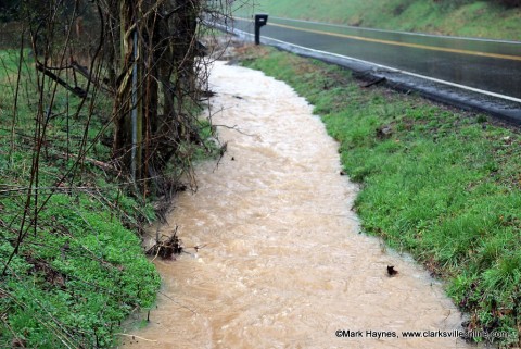 Heavy rain has caused run off and flooding across Montgomery County.