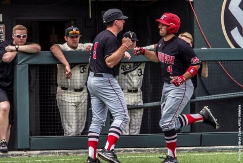 Austin Peay Baseball has two home runs in 8-5 loss to Vanderbilt Commodores Tuesday in Nashville. (APSU Sports Information)