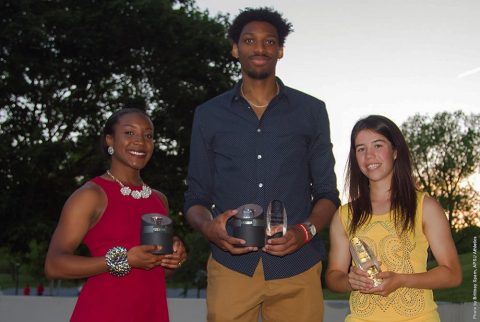 (L to R) APSU's Breigh Jones, Chris Horton and Lidia Yanes Garcia. (APSU Sports Information)