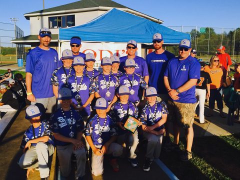 Clarksville Royals 11U baseball team wins first at Jodi's Cabinet Sales Spring Jam tournament.