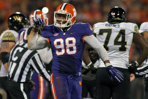 Clemson Tigers outside linebacker Kevin Dodd was selected by the Tennessee Titans with the 33rd overall pick in the NFL Draft. (Jeremy Brevard-USA TODAY Sports)