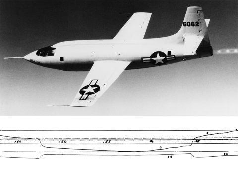 The Bell X-1, in which Chuck Yeager “broke” the sound barrier in 1947. (NASA)