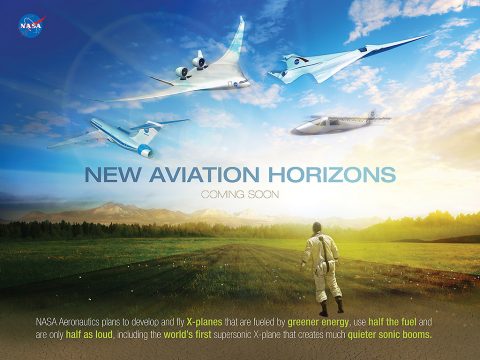 NASA plans to design, build and fly a series of X-planes to test advanced green aviation technologies. (NASA / Maria C. Werries)