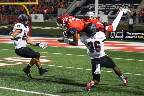 Southern Utah defensive back LeShaun Sims (36) was taken by the Tennessee Titans with the 157th overall pick of the NFL Draft. (Bob DeChiara-USA TODAY Sports)