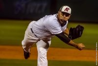 Austin Peay pitcher Alex Robles gives up 5 hits, 2 runs, while striking out 9 and walking 1 in win over Belmont. (APSU Sports Information)