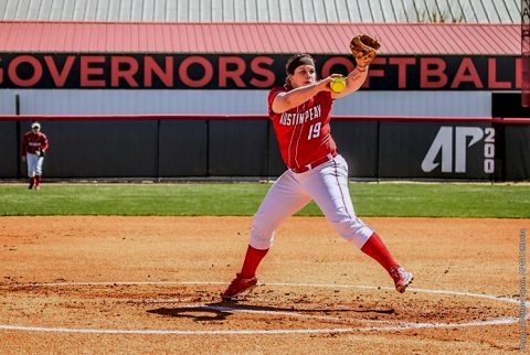 Austin Peay Lady Govs Softball beats Murray State Racers 8-2 in Game 2 at Cheryl Holt Field, Saturday. (APSU Sports Information)