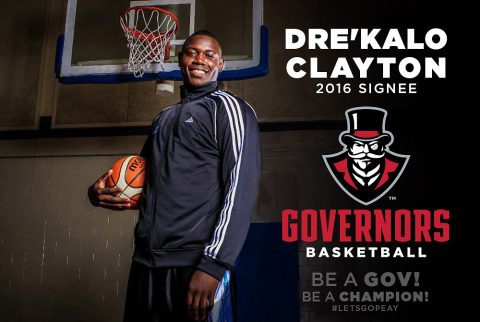 Dre'Kalo Clayton joins APSU Governors Basketball for 2016-17 season