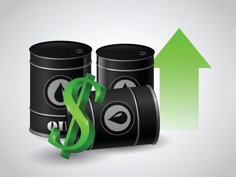 Higher oil prices push gas prices up.