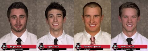 APSU Baseball's Ridge Smith, Logan Gray, Garrett Copeland and Jared Carkuff drafted in Major League Baseball's First-Year Player Draft, Saturday. APSU Baseball's Ridge Smith, Logan Gray, Garrett Copeland and Jared Carkuff drafted in Major League Baseball's First-Year Player Draft, Saturday.