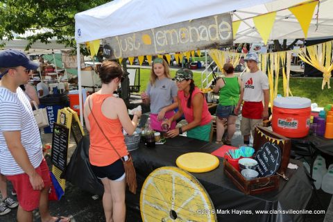 The Not Just Lemonade stand at the Clarksville Downtown Market. The Not Just Lemonade stand at the Clarksville Downtown Market.