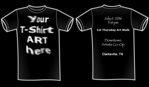 Downtown Artists Co-op’s 1st Annual T-Shirt Design Contest and Exhibition happens July 7th