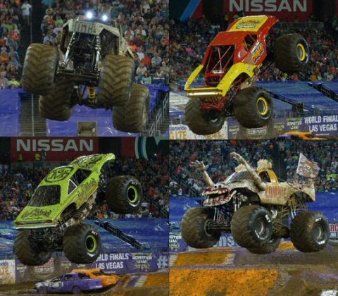 There was a whole lot of jumping at the Monster Jam!