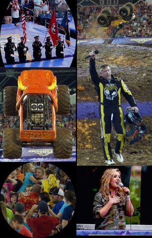 Scenes from the first-ever Monster Jam at Nissan Stadium.