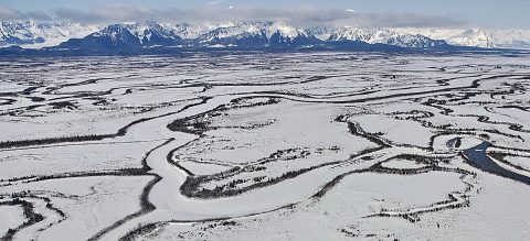 Even after the ground surface freezes in the fall, Alaskan soils can continue to emit carbon. (NOAA/Mandy Lindeberg)