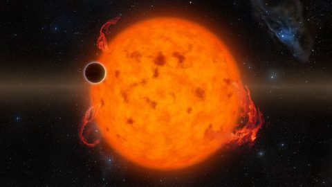 K2-33b, shown in this illustration, is one of the youngest exoplanets detected to date. (NASA/JPL-Caltech)